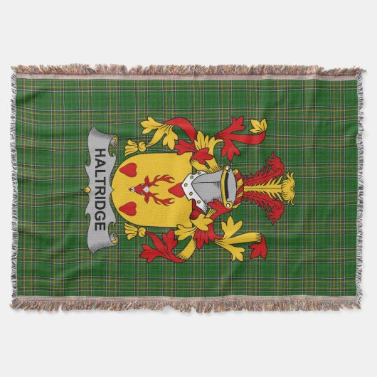 アイリッシュハートリッジコートオブアームズ家紋アイルランド スローブランケット (正面)
