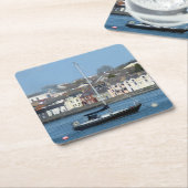 アイリッシュハーバーの安静時に帆船 – Coaster スクエアペーパーコースター (アングル)