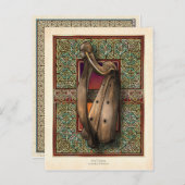 アイリッシュハープポストカード ポストカード (正面/裏面)