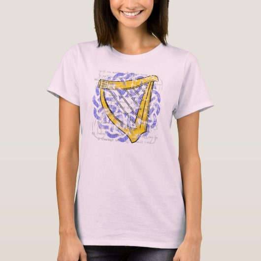 アイリッシュハープ女子ライトシャツ Tシャツ (正面)