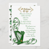 アイリッシュハープ「生活のお祝い」 招待状 (正面/裏面)