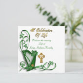 アイリッシュハープ「生活のお祝い」 招待状 (スタンド正面)