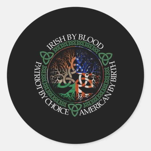 アイリッシュバイブラッドアメリカンby誕生パトリオット ラウンドシール (正面)