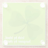 アイリッシュバイブラッド、ハンゴバーバイチョイスグリーンシャームロック ガラスコースター (裏面)