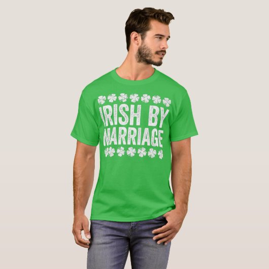 アイリッシュバイマリッジSt patricks dayギフトプレミアム Tシャツ (正面フル)