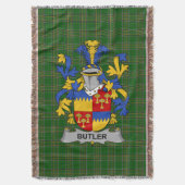 アイリッシュバトラーコートオブアームズ家紋アイルランド スローブランケット (正面縦)