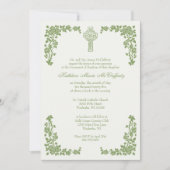 アイリッシュバプテスメリーイエスシャームロック 招待状 (正面)