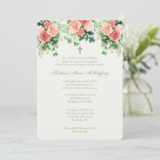 アイリッシュバプテスメリーイエスシャームロック 招待状 (スタンド正面)