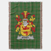 アイリッシュバービーコートオブアームズ家紋アイルランド スローブランケット (正面縦)