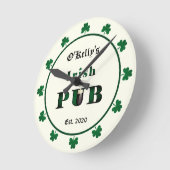 アイリッシュパブバータバーンアクリル壁時計 ラウンド壁時計 (傾斜)