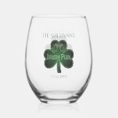 アイリッシュパブバー飲み物用品カクテル ステムなしワイングラス (裏面)