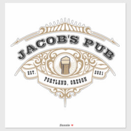 アイリッシュパブパーソナライズされたエクストララージ澄ん シール