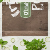 アイリッシュパブパーソナライズされたオールドケグ効果サイン キッチンタオル (折り畳み)