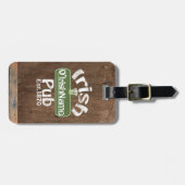 アイリッシュパブパーソナライズされたオールドケグ効果サイン ラゲッジタグ (正面横)