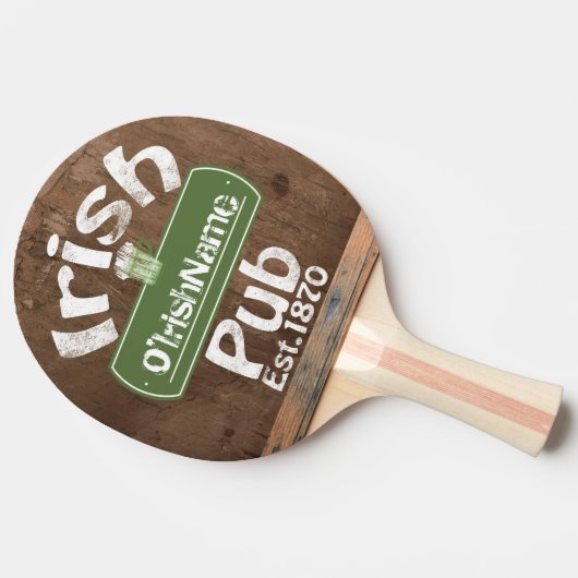 アイリッシュパブパーソナライズされたオールドケグ効果サイン 卓球ラケット (横)