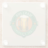 アイリッシュパブパーソナライズされたコースター付きカスタム文字 ガラスコースター (裏面)