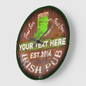 アイリッシュパブ看板 ラージ壁時計 (傾斜)