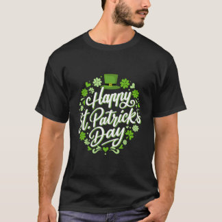 アイリッシュパーのためのシャムロックと幸せなSt patricks day Tシャツ