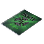 アイリッシュパーソナライズされたケルト十字架 ノートブック (左側)