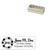 アイリッシュパーソナライズされたシャムロッククローバーリースアドレス ラバースタンプ (押印)