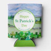 アイリッシュパーソナライズされたシャムロック 缶クーラー (正面)