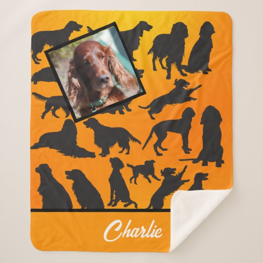 アイリッシュパーソナライズされたセッターパターンシェルパブランケット シェルパブランケット (正面)