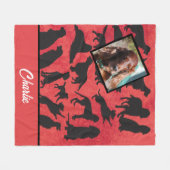 アイリッシュパーソナライズされたセッターパターン フリースブランケット (正面(横))