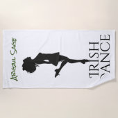 アイリッシュパーソナライズされたダンサー懸命シューダンス ビーチタオル (正面)