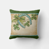 アイリッシュパーソナライズされたダンサー、シャムロックと馬蹄形 クッション (裏面)