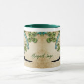 アイリッシュパーソナライズされたダンサー、シャムロックと馬蹄形 マグカップ (中央)