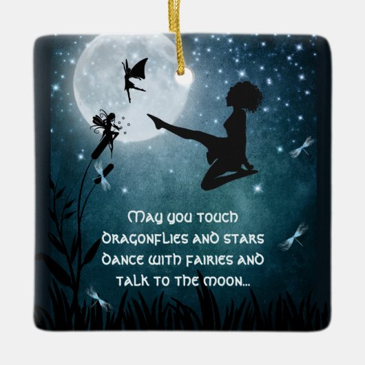 アイリッシュパーソナライズされたダンスで踊ってほしい セラミックオーナメント (正面)