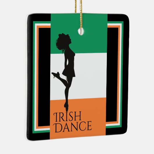 アイリッシュパーソナライズされたダンスのアイルランド国旗 セラミックオーナメント (右)