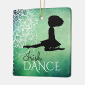 アイリッシュパーソナライズされたダンスグリーンマンダラクリスマス セラミックオーナメント (左)