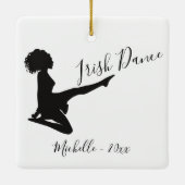 アイリッシュパーソナライズされたダンスソフトシュークリスマス セラミックオーナメント (裏面)