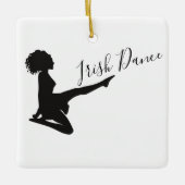 アイリッシュパーソナライズされたダンスソフトシュークリスマス セラミックオーナメント (正面)