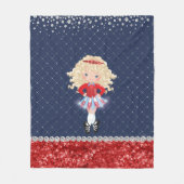 アイリッシュパーソナライズされたダンスブロンドガールソフトシューズ フリースブランケット (正面)