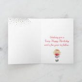 アイリッシュパーソナライズされたダンスブロンドガール誕生日 カード (内部)