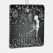 アイリッシュパーソナライズされたダンスメリークリスマス セラミックオーナメント (右)