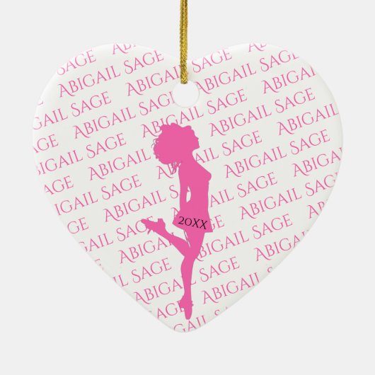 アイリッシュパーソナライズされたダンス懸命シュークリスマス セラミックオーナメント (裏面)