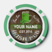アイリッシュパーソナライズされたパブ徴候 ポーカーチップ (裏面)