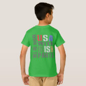 アイリッシュパーツを使用したアメリカ製 Tシャツ (裏面フル)