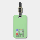 アイリッシュパーツを使用した米国製 ラゲッジタグ (正面縦)