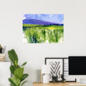 アイリッシュヒルサイ絵画ド ポスター (ホームオフィス)