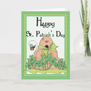 アイリッシュビーハイブwミツバチHappy St. Patrick's Day Card カード