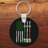 アイリッシュビールアイルランドアメリカ国旗St patricks dayM キーホルダー (正面)