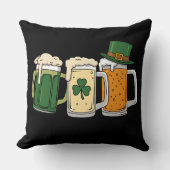 アイリッシュビールアイルランド国旗セントパトリックの日シャムロック クッション (正面)