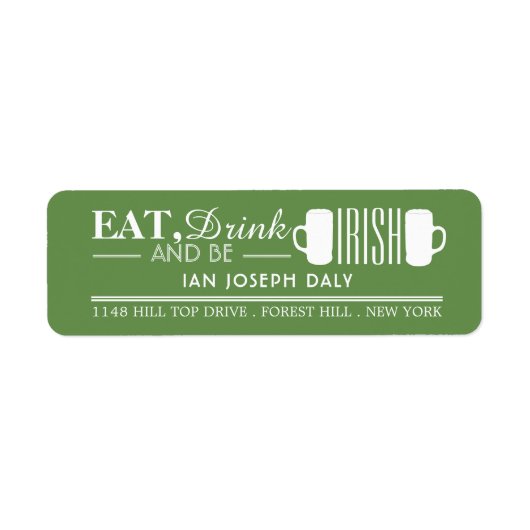 アイリッシュビールマグセントパトリックの日 ラベル (正面)