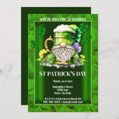アイリッシュビールレプレシャン格言アイルランドシャムロックシック 招待状 (正面/裏面)