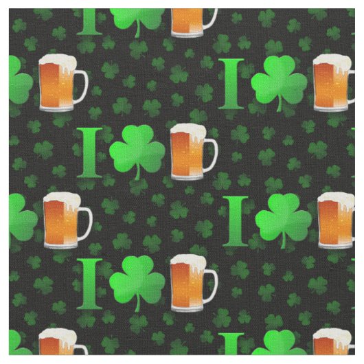 アイリッシュビールSaint patricks day ファブリック (クローズアップ)