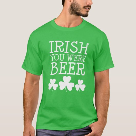 アイリッシュビールSt patricks day飲おもしろいみ Tシャツ (正面)